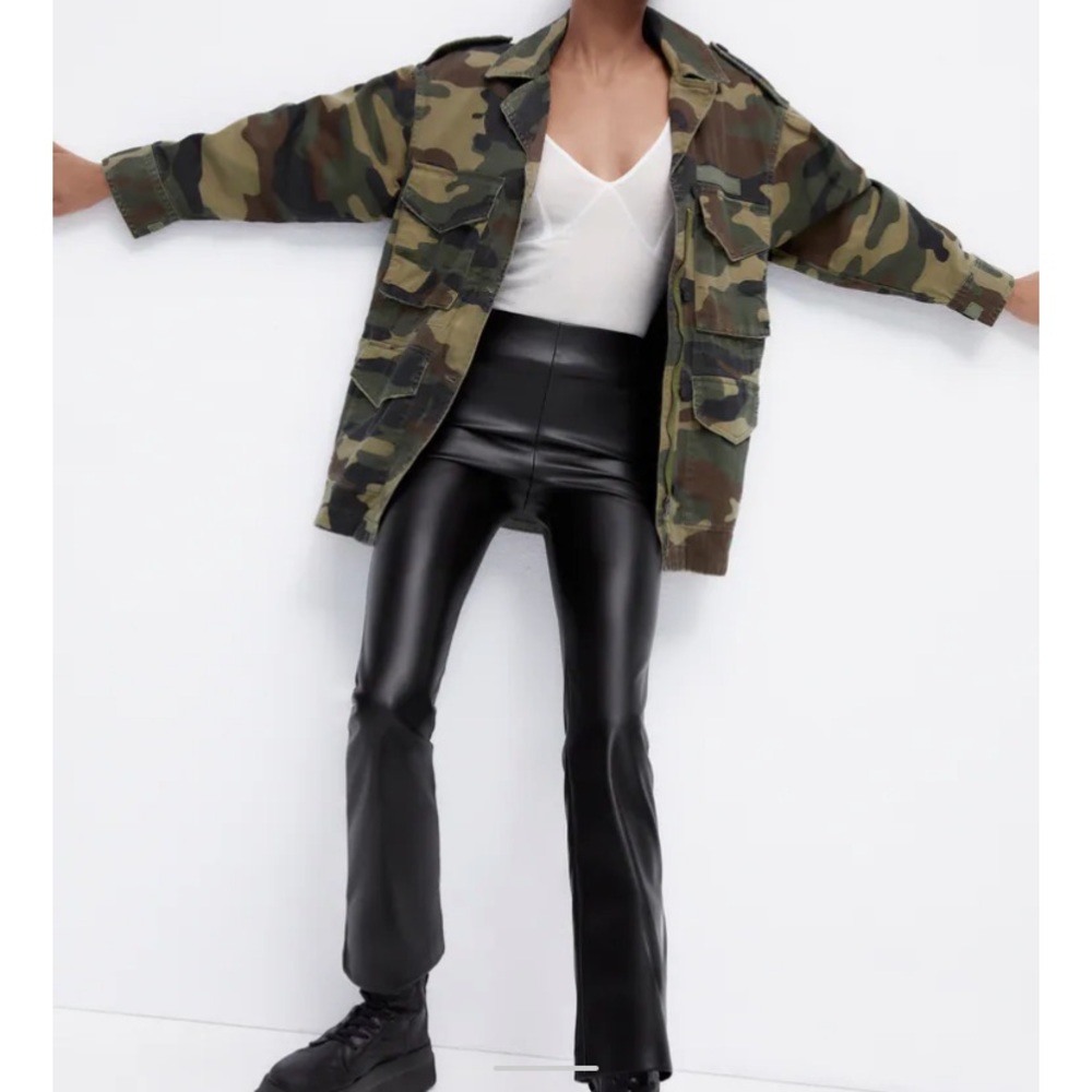 Zara Flared Leather Pants